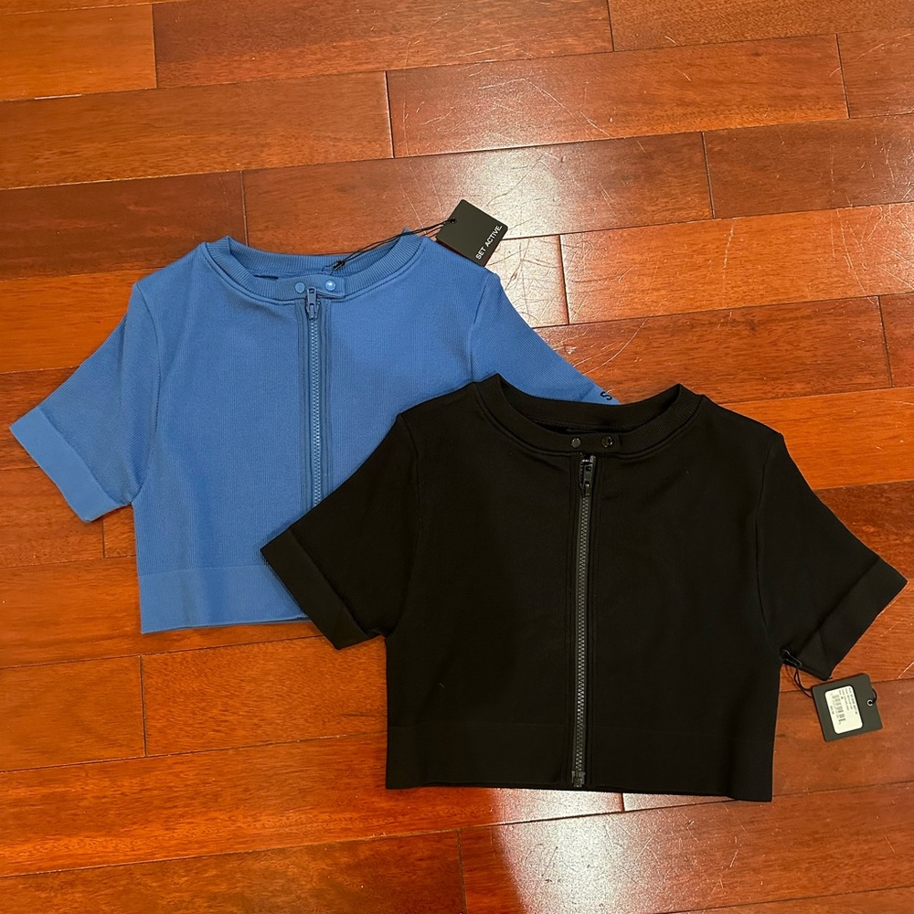 Set Active Moto Zip Tops